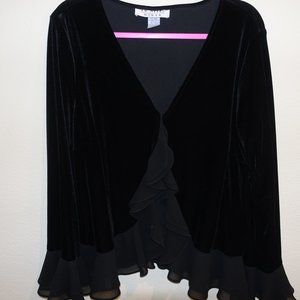 JR NITES WOMAN VELOUR TOP 18W